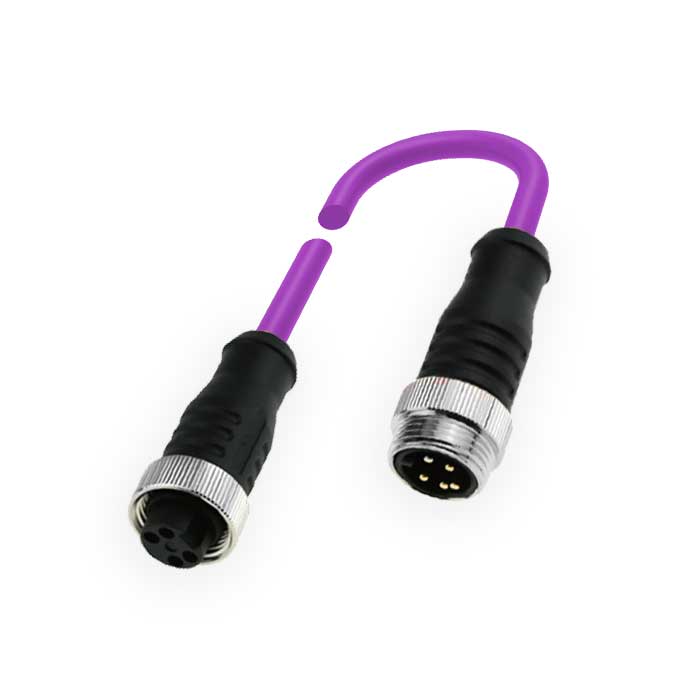0CI141-XXX Purple PUR thick cable Shield 5P A code