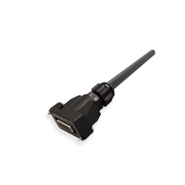 M8 8-way top cover with cable PUR cable